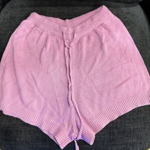 SHEIN Pink Knit Women Shorts